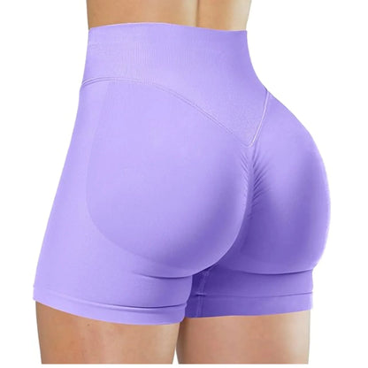 Short de Sport Femme Taille Haute Push-Up Sans Couture | Fitness