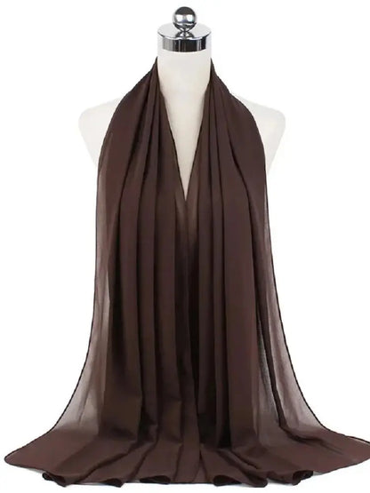 Foulard Mousseline Hijab uni pour Femme / Confort et Praticité