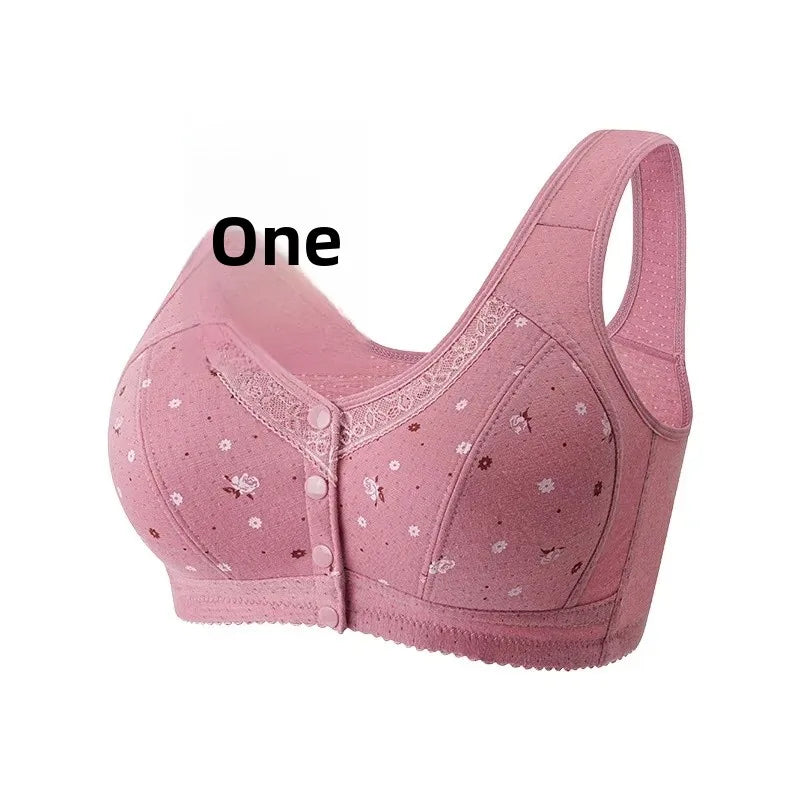 Soutien-Gorge Confort à Fermeture Frontale en Coton Doux