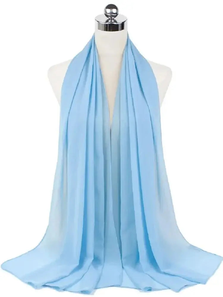 Foulard Mousseline Hijab uni pour Femme / Confort et Praticité
