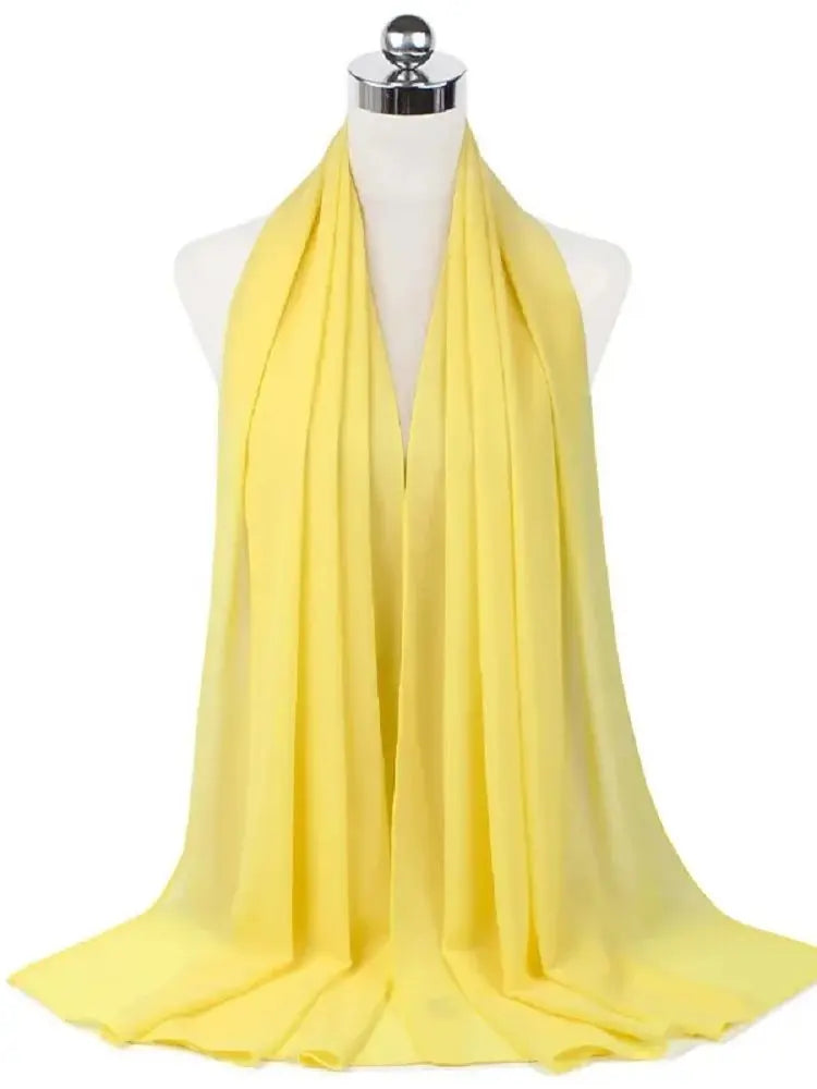 Foulard Mousseline Hijab uni pour Femme / Confort et Praticité