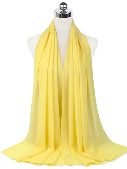 Foulard Mousseline Hijab uni pour Femme / Confort et Praticité