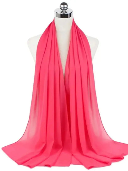 Foulard Mousseline Hijab uni pour Femme / Confort et Praticité