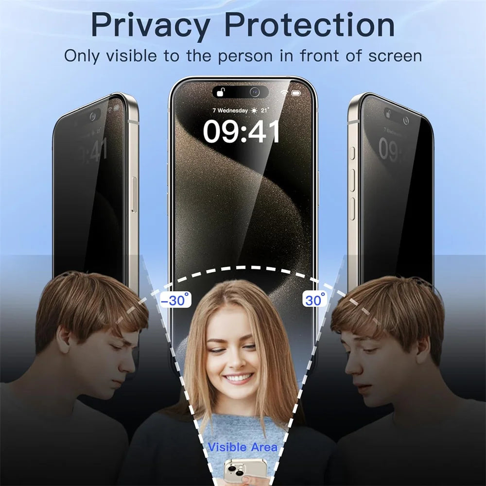 Verre Trempé Anti-Espion : Confidentialité Totale pour iPhone