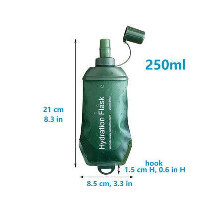 Gourde Pliable AXEN – 150 ml / 250 ml / 500 ml - TPU Souple & Ultra‑Légère