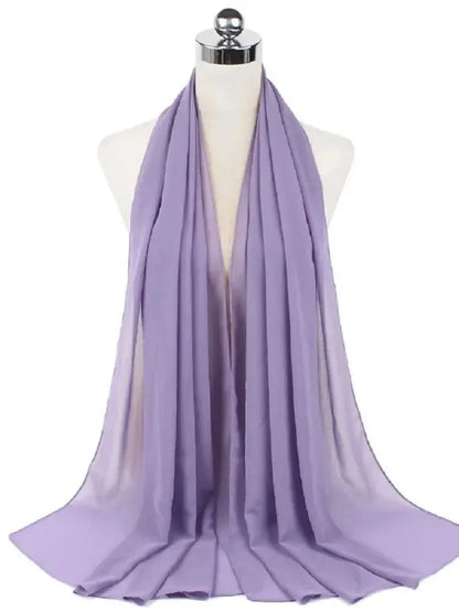 Foulard Mousseline Hijab uni pour Femme / Confort et Praticité