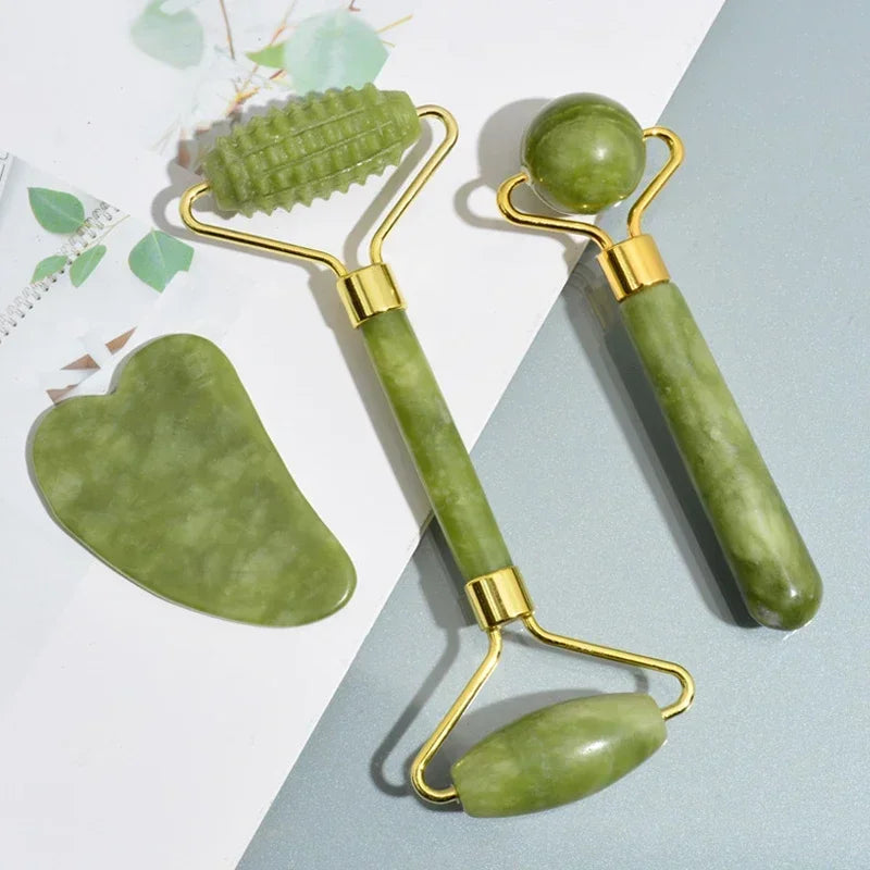 Rouleau & Gua Sha en Résine – Éclat du Visage