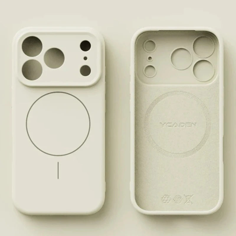 Coque Magnétique en Silicone Liquide Compatible MagSafe pour iPhone
