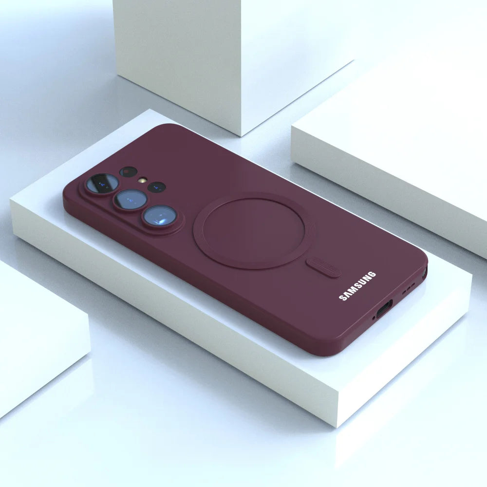 Coque en Silicone avec Technologie MagSafe & Samsung Galaxy