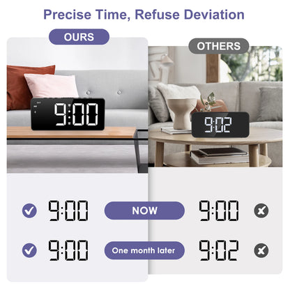 ⏰ Réveil Numérique ORIA 7’’ LED – Bluetooth & Luminosité Réglable