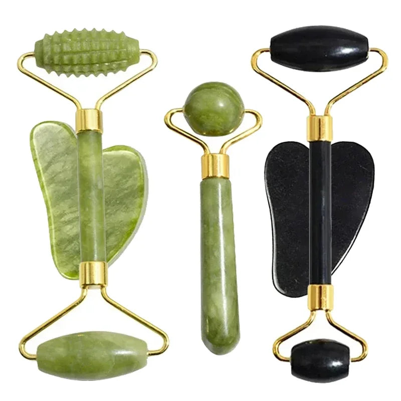 Rouleau & Gua Sha en Résine – Éclat du Visage
