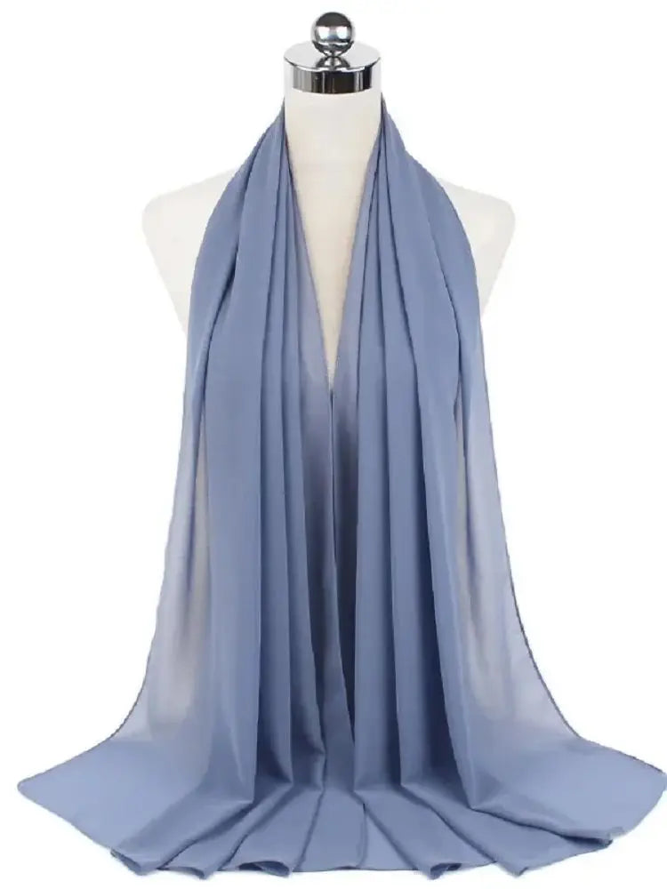 Foulard Mousseline Hijab uni pour Femme / Confort et Praticité