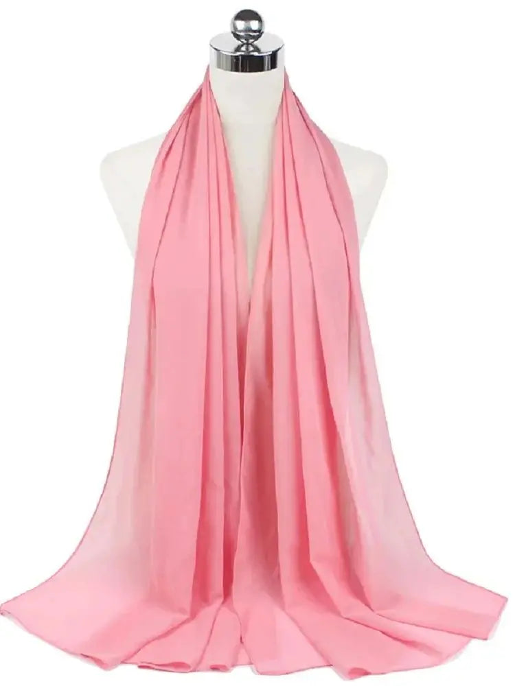 Foulard Mousseline Hijab uni pour Femme / Confort et Praticité