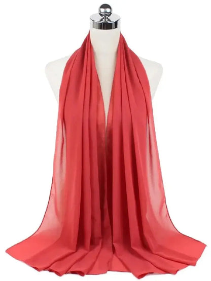 Foulard Mousseline Hijab uni pour Femme / Confort et Praticité