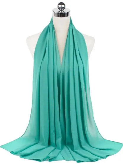 Foulard Mousseline Hijab uni pour Femme / Confort et Praticité