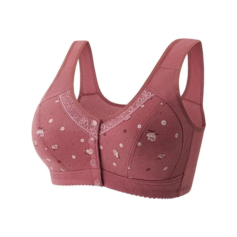 Soutien-Gorge Confort à Fermeture Frontale en Coton Doux