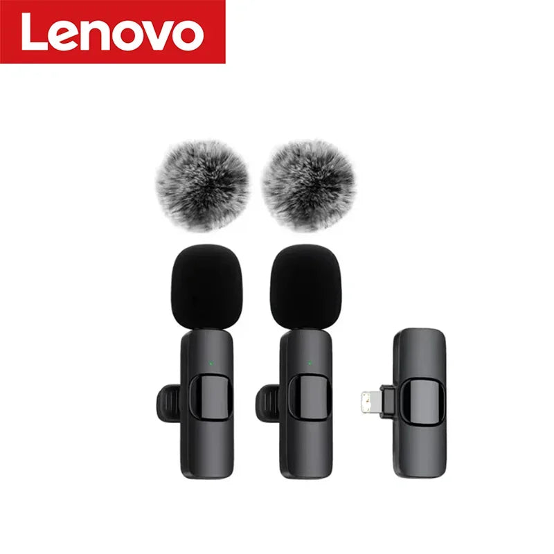 Microphone Cravate Sans Fil Portable Lenovo (Bluetooth 5.3)