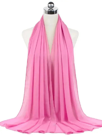 Foulard Mousseline Hijab uni pour Femme / Confort et Praticité