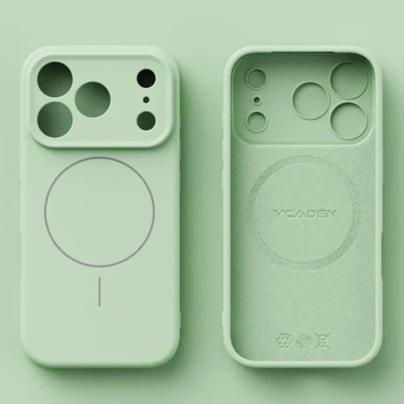 Coque Magnétique en Silicone Liquide Compatible MagSafe pour iPhone