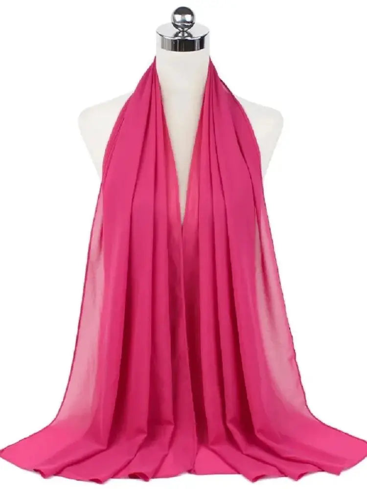 Foulard Mousseline Hijab uni pour Femme / Confort et Praticité