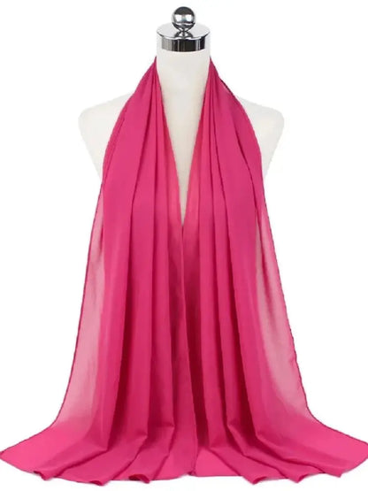 Foulard Mousseline Hijab uni pour Femme / Confort et Praticité
