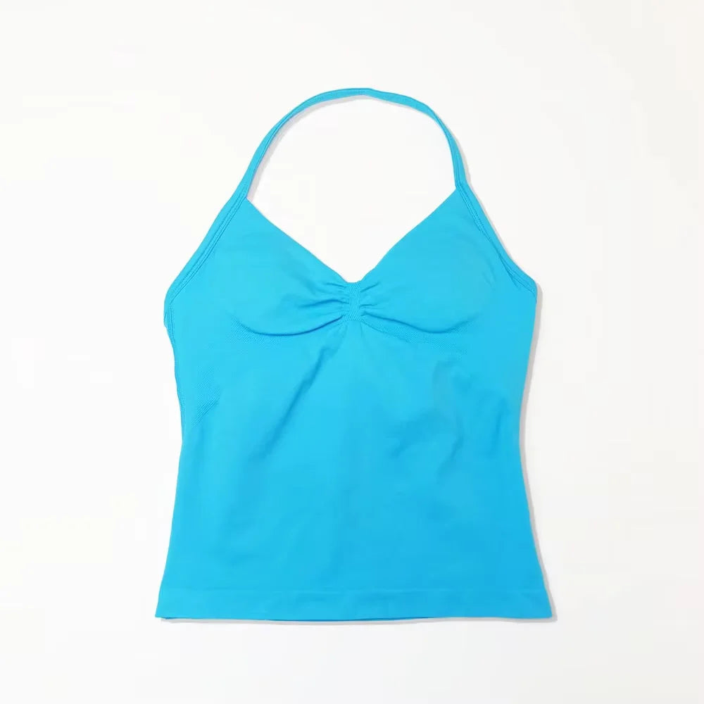 Débardeur de Sport Femme Sans Couture avec Soutien-Gorge Intégré