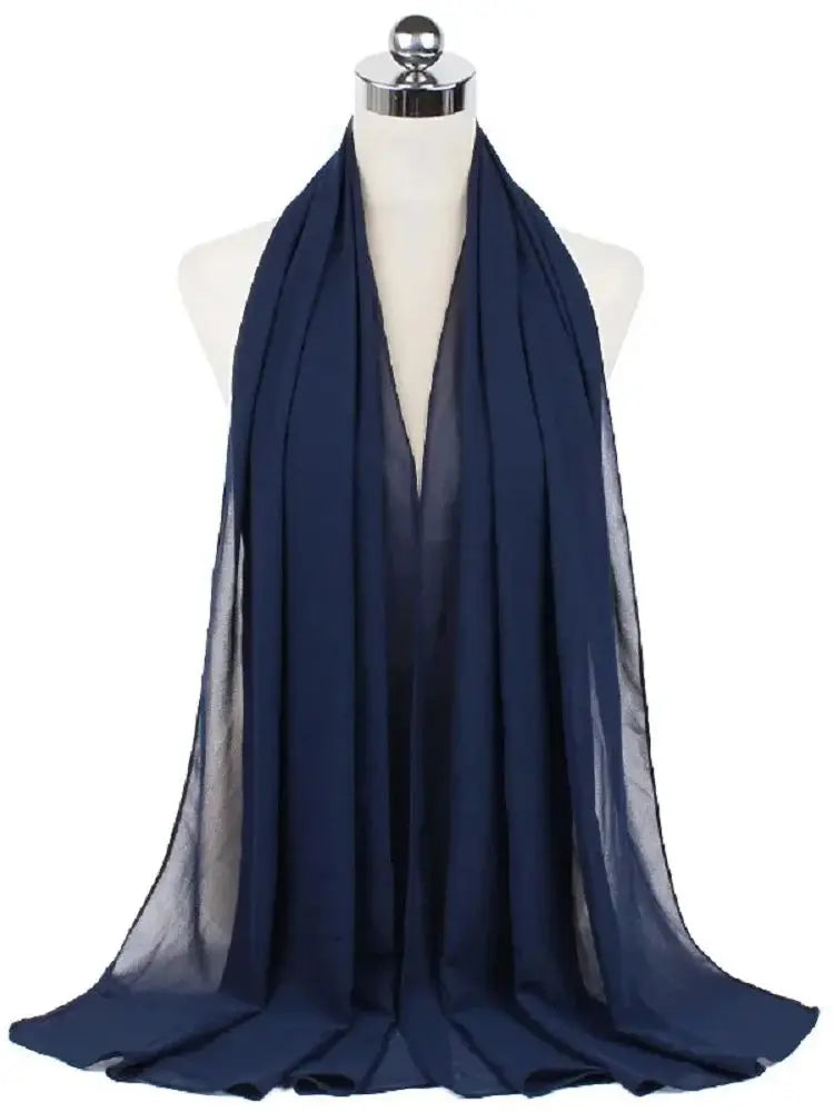 Foulard Mousseline Hijab uni pour Femme / Confort et Praticité