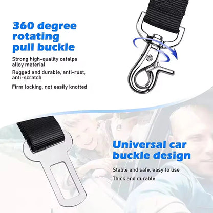 Laisse de Sécurité pour Chien – Ceinture Auto Élastique Anti‑Traction