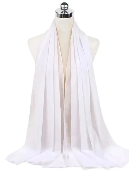 Foulard Mousseline Hijab uni pour Femme / Confort et Praticité