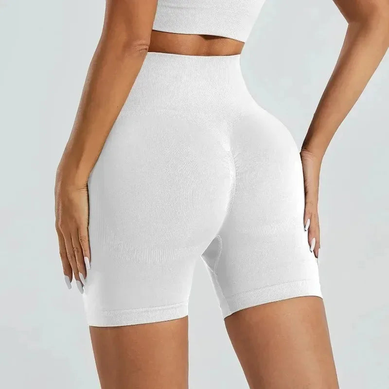 Short de Sport Femme Taille Haute Push-Up Sans Couture | Fitness