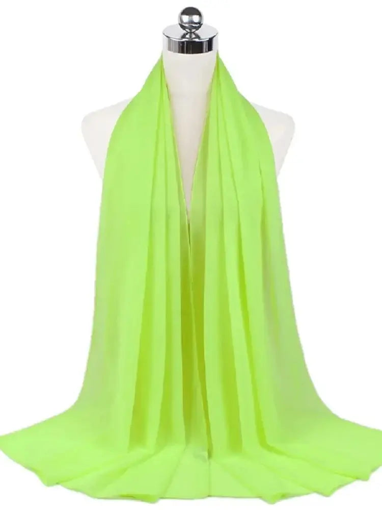 Foulard Mousseline Hijab uni pour Femme / Confort et Praticité