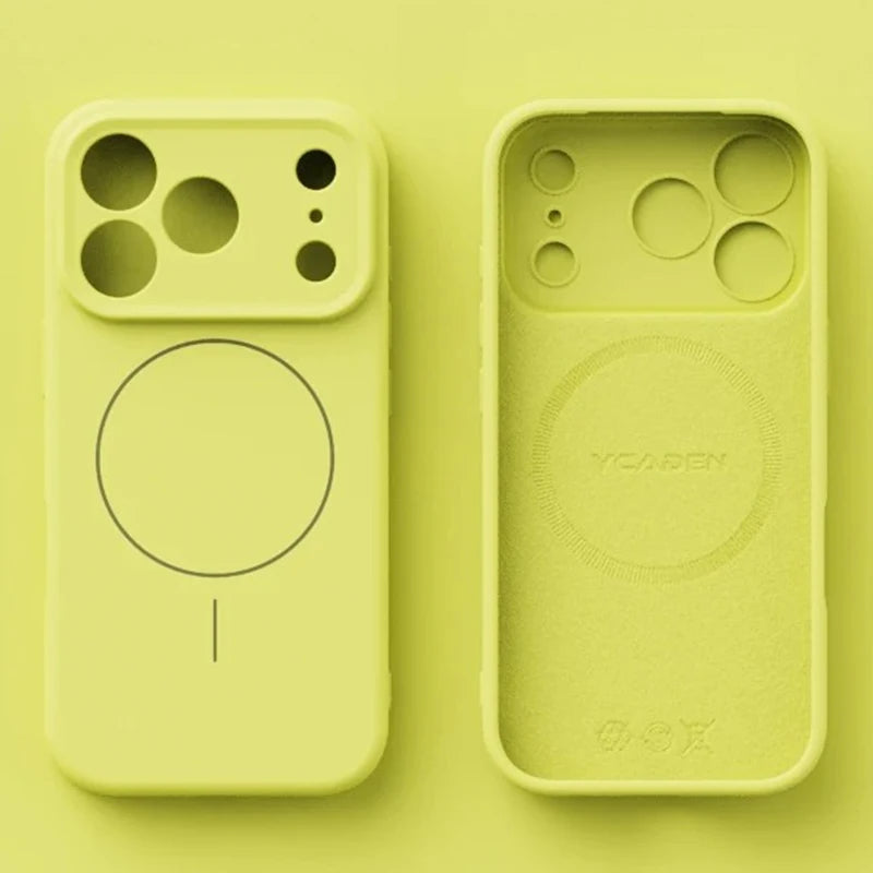 Coque Magnétique en Silicone Liquide Compatible MagSafe pour iPhone