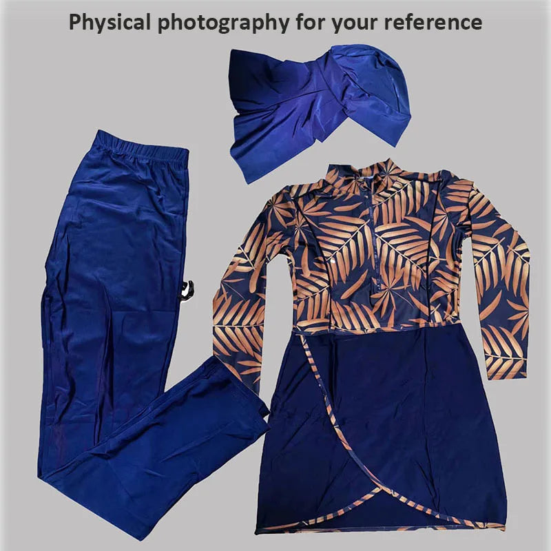 Burkini Modeste 3 Pièces — Maillot de Bain Couverture Totale
