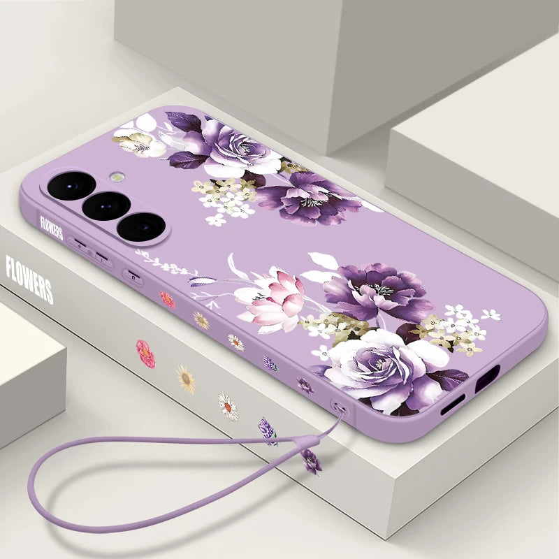 Coque Fleur de Pivoine Violette & Samsung Galaxy