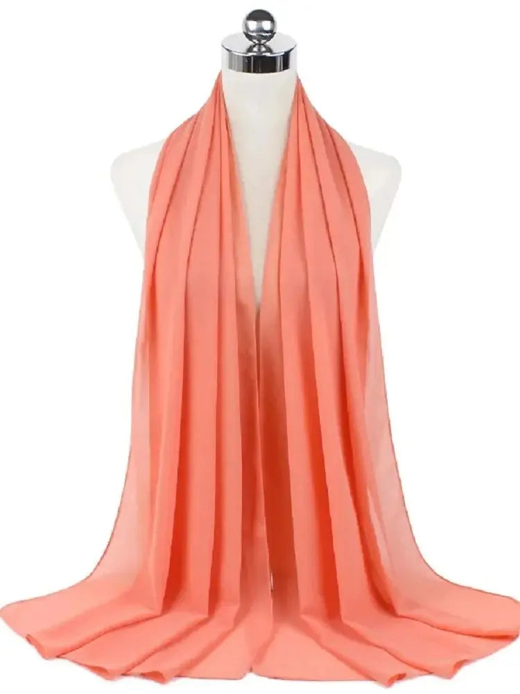 Foulard Mousseline Hijab uni pour Femme / Confort et Praticité