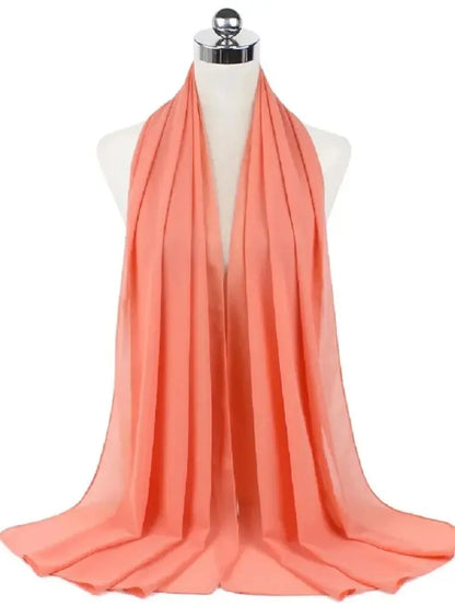 Foulard Mousseline Hijab uni pour Femme / Confort et Praticité