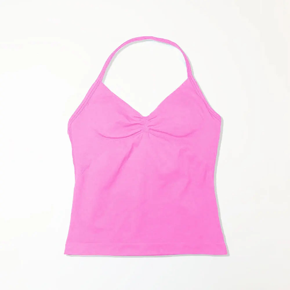Débardeur de Sport Femme Sans Couture avec Soutien-Gorge Intégré
