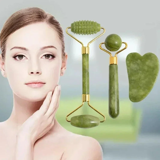 Rouleau & Gua Sha en Résine – Éclat du Visage