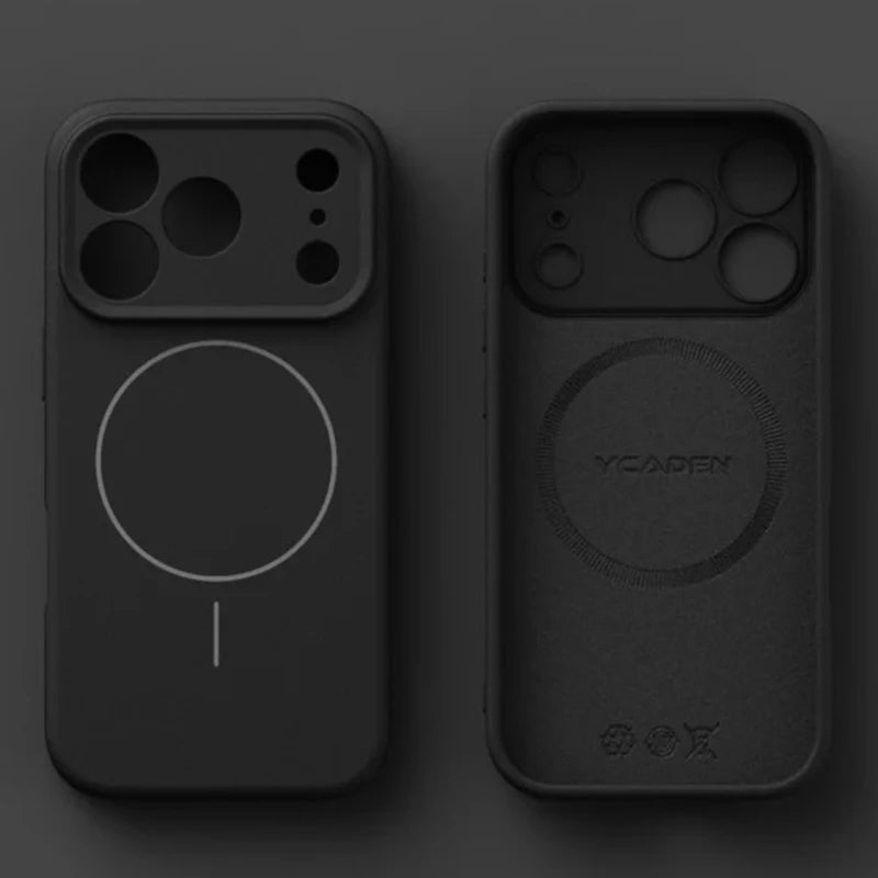 Coque Magnétique en Silicone Liquide Compatible MagSafe pour iPhone