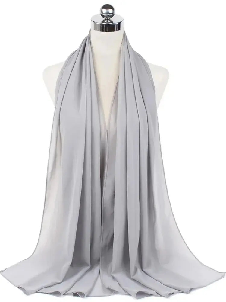 Foulard Mousseline Hijab uni pour Femme / Confort et Praticité
