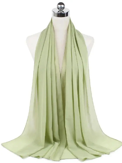Foulard Mousseline Hijab uni pour Femme / Confort et Praticité