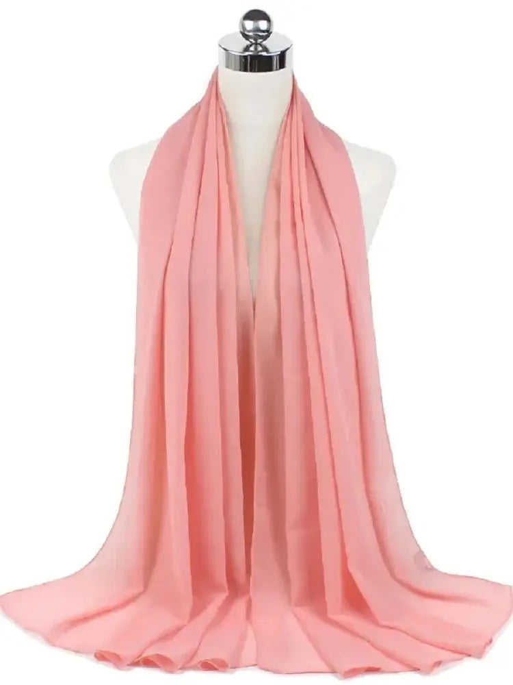 Foulard Mousseline Hijab uni pour Femme / Confort et Praticité