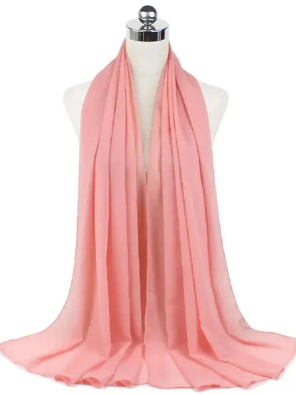 Foulard Mousseline Hijab uni pour Femme / Confort et Praticité