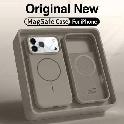 Coque Magnétique Originale en Silicone Liquide pour iPhone