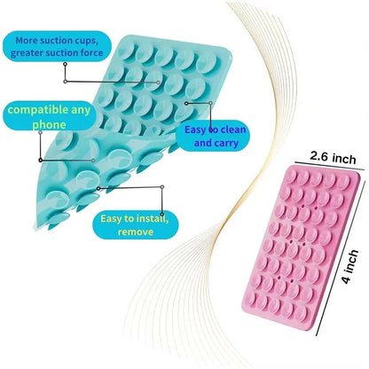 Support de Téléphone à Double Ventouse en Silicone