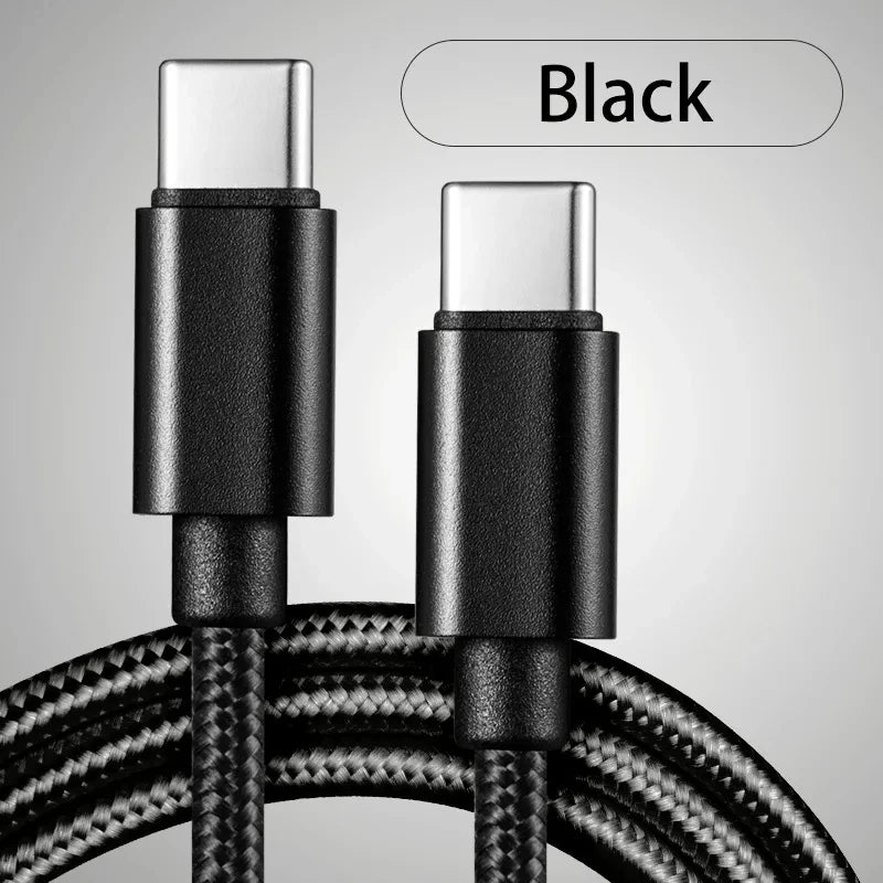 Câble de Charge Rapide USB-C vers USB-C - 66W/5A - Nylon Tressé