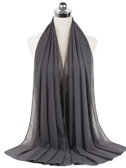 Foulard Mousseline Hijab uni pour Femme / Confort et Praticité
