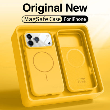 Coque Magnétique Originale en Silicone Liquide pour iPhone