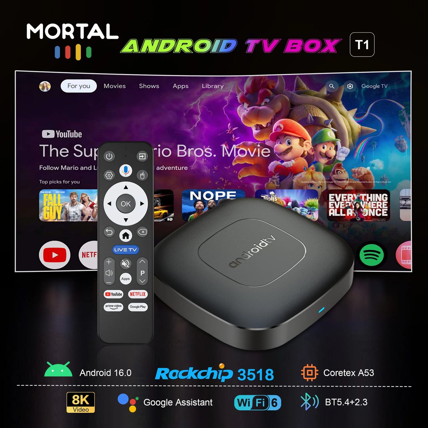 Boîtier Android TV 16 | 4K & Performance 8 Go/256 Go