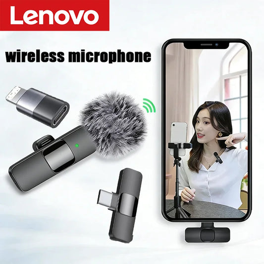 Microphone Cravate Sans Fil Portable Lenovo (Bluetooth 5.3)